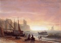La flotte de pêche luminisme Albert Bierstadt